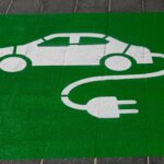 An image of an electric vehicle parking spot