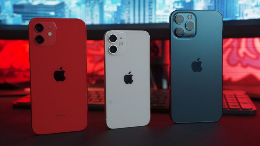 Images of iphones in different colors