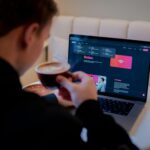 A picture of a man coding